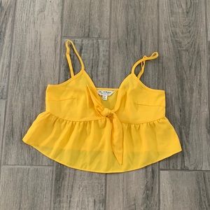 miss selfridge yellow top